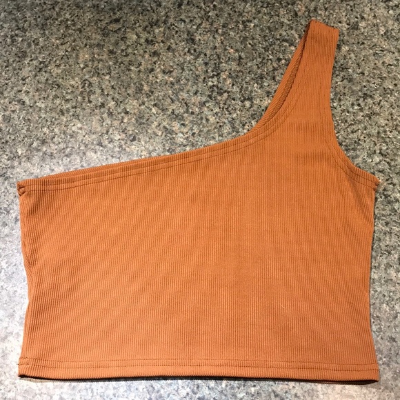 Brown Shein one shoulder tank top size Medium - Picture 1 of 5